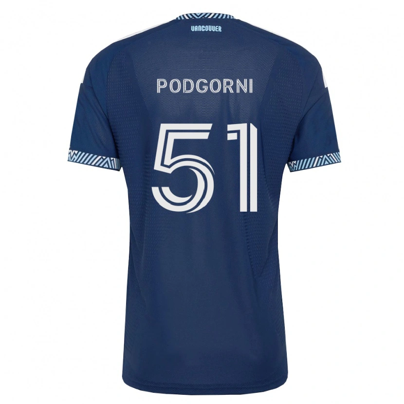 Danxen Dzieci Kevin Podgorni #51 Głęboki Niebieski Biały Wyjazdowa Koszulka 2026/27 Koszulki Klubowe