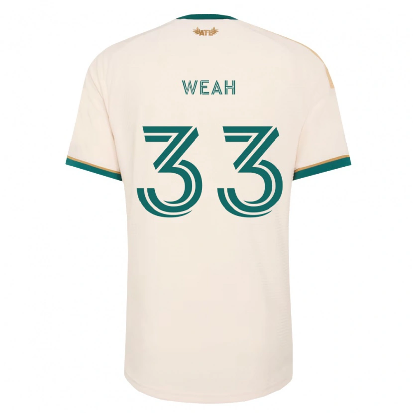 Danxen Dzieci Patrick Weah #33 Szampan Zielony Wyjazdowa Koszulka 2026/27 Koszulki Klubowe