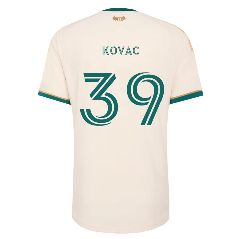 Danxen Dzieci Arif Kovac #39 Szampan Zielony Wyjazdowa Koszulka 2026/27 Koszulki Klubowe