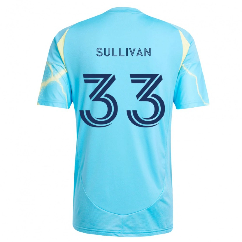 Danxen Dzieci Quinn Sullivan #33 Jasny Niebieski Czarny Jasnożółty Wyjazdowa Koszulka 2026/27 Koszulki Klubowe