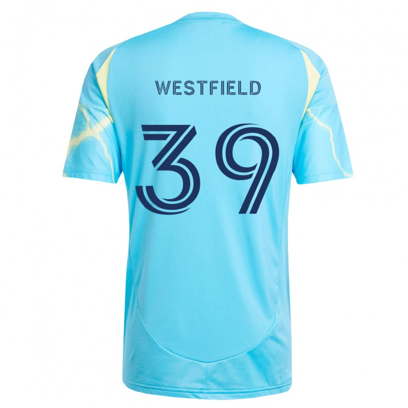 Danxen Dzieci Frankie Westfield #39 Jasny Niebieski Czarny Jasnożółty Wyjazdowa Koszulka 2026/27 Koszulki Klubowe