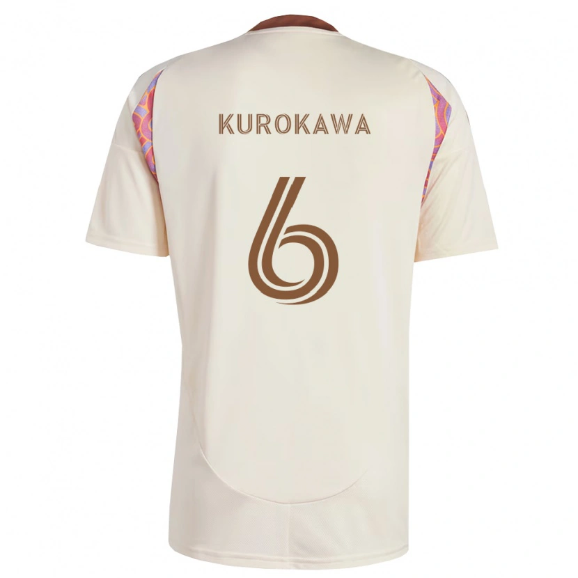 Danxen Dzieci Keisuke Kurokawa #6 Kość Słoniowa Różowy Wyjazdowa Koszulka 2026/27 Koszulki Klubowe