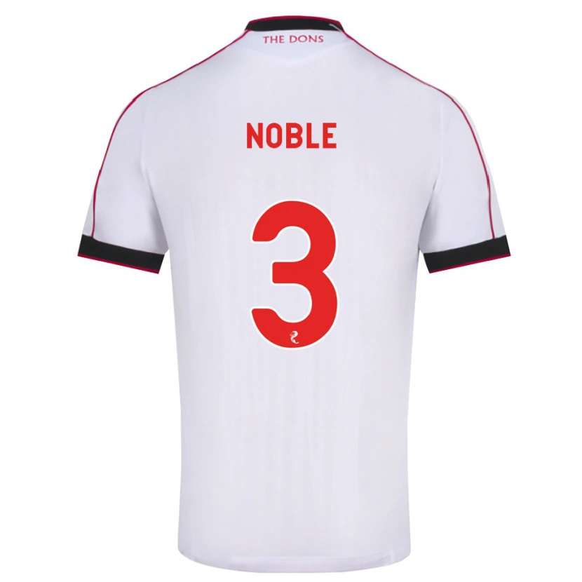Danxen Dzieci Niamh Noble #3 Czarny Czerwony Biały Wyjazdowa Koszulka 2026/27 Koszulki Klubowe