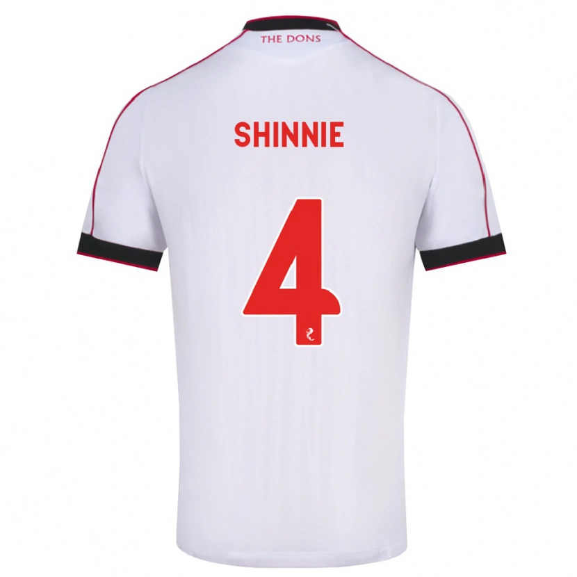 Danxen Dzieci Graeme Shinnie #4 Czarny Czerwony Biały Wyjazdowa Koszulka 2026/27 Koszulki Klubowe