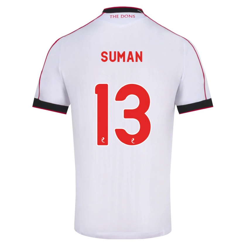 Danxen Dzieci Nick Suman #13 Czarny Czerwony Biały Wyjazdowa Koszulka 2026/27 Koszulki Klubowe