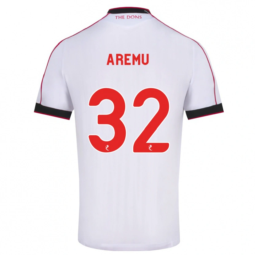 Danxen Dzieci Afeez Aremu #32 Czarny Czerwony Biały Wyjazdowa Koszulka 2026/27 Koszulki Klubowe