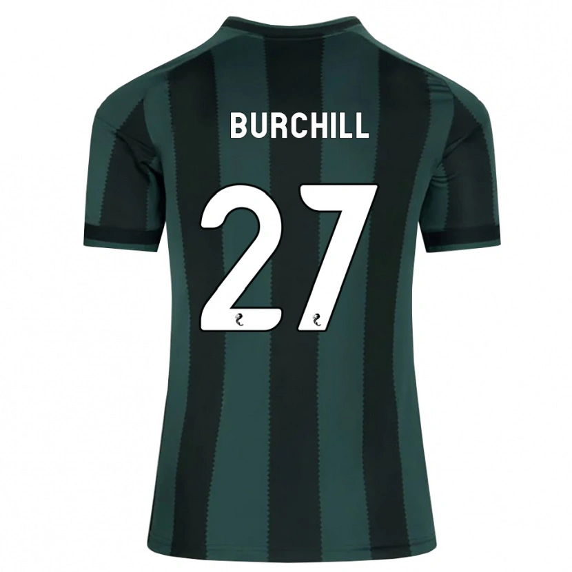 Danxen Dzieci Tiree Burchill #27 Ciemny Szary Łupek Czarny Wyjazdowa Koszulka 2026/27 Koszulki Klubowe