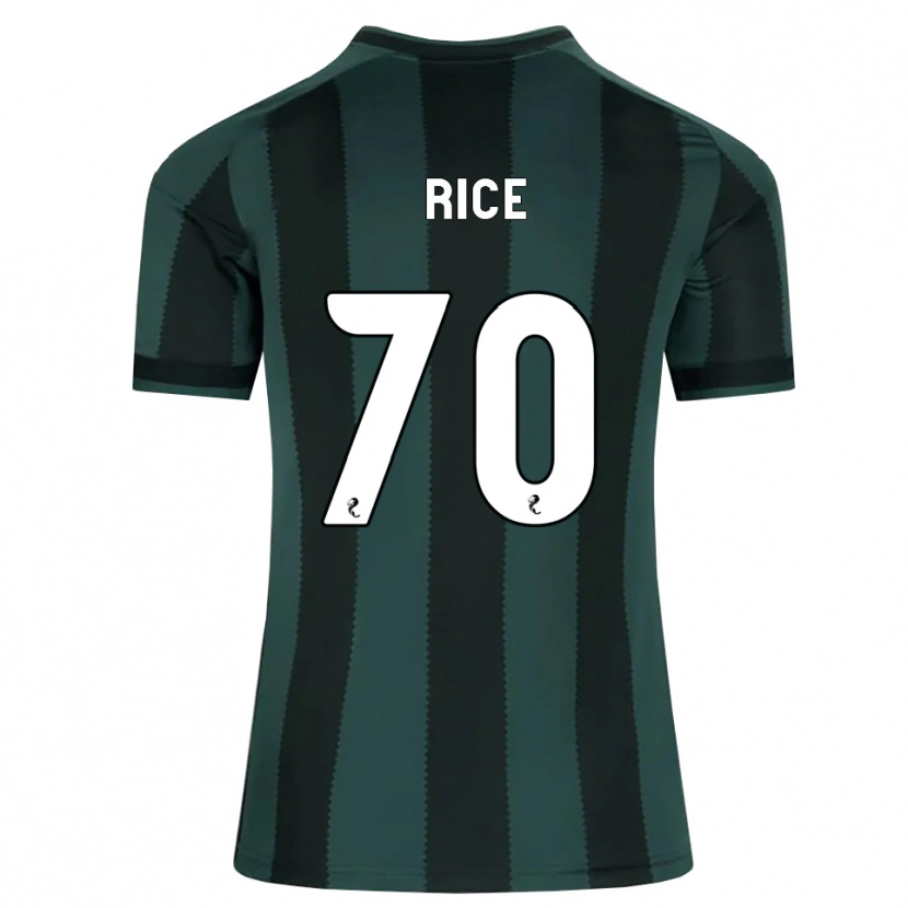 Danxen Dzieci Aidan Rice #70 Ciemny Szary Łupek Czarny Wyjazdowa Koszulka 2026/27 Koszulki Klubowe