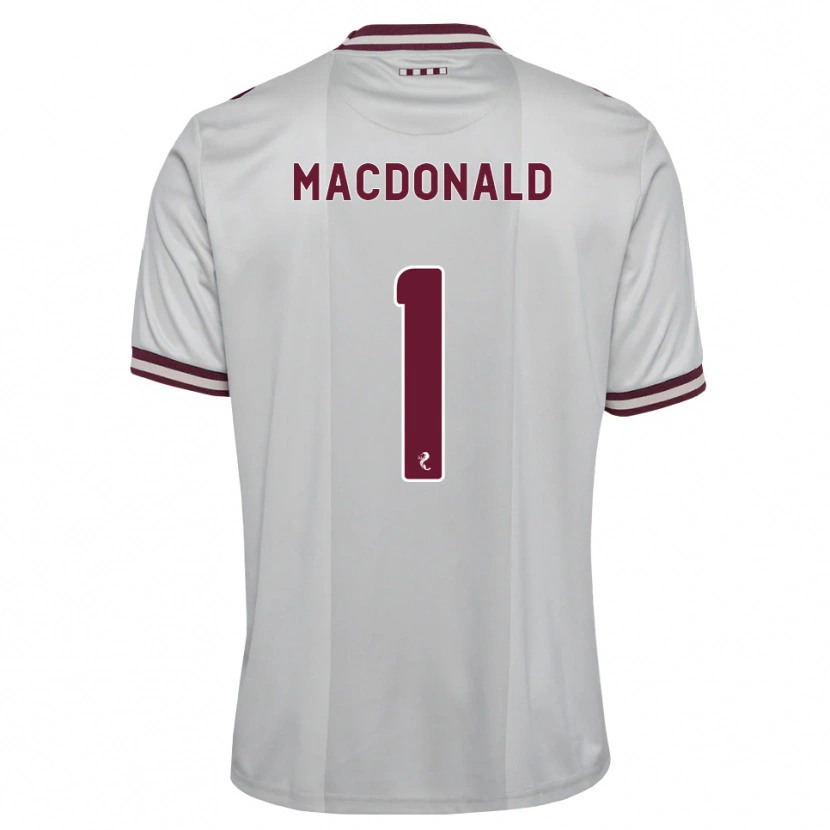Danxen Dzieci Jamie Macdonald #1 Biały Bordowy Wyjazdowa Koszulka 2026/27 Koszulki Klubowe