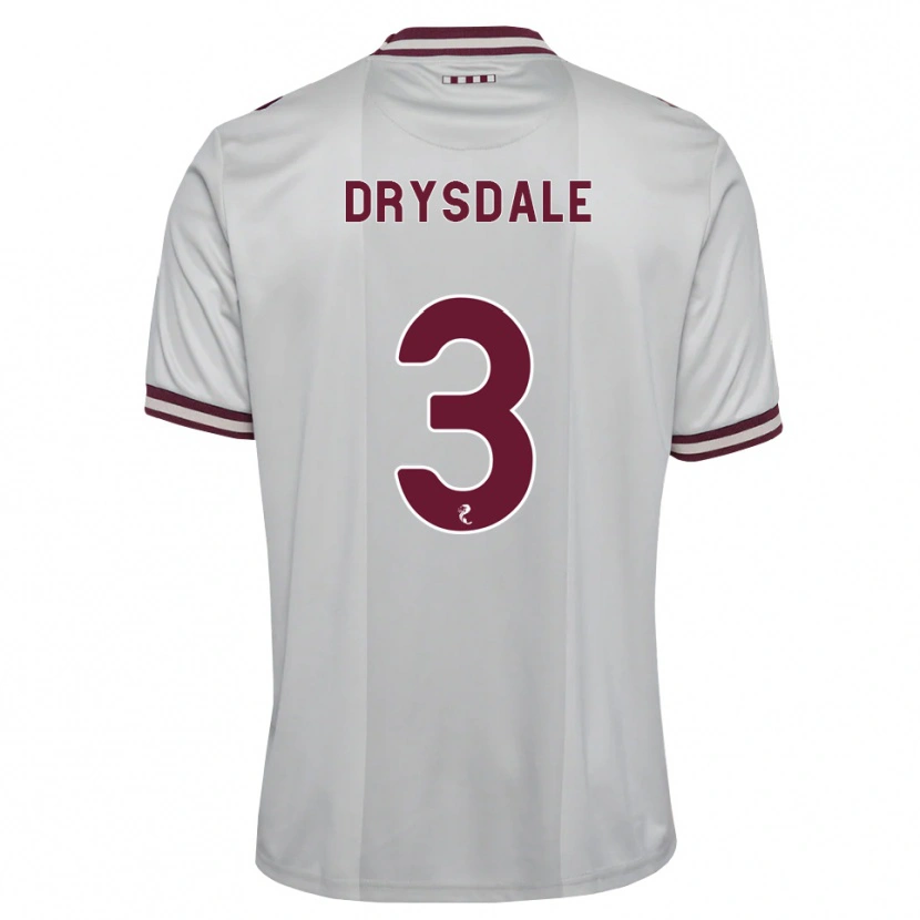 Danxen Dzieci Ethan Drysdale #3 Biały Bordowy Wyjazdowa Koszulka 2026/27 Koszulki Klubowe