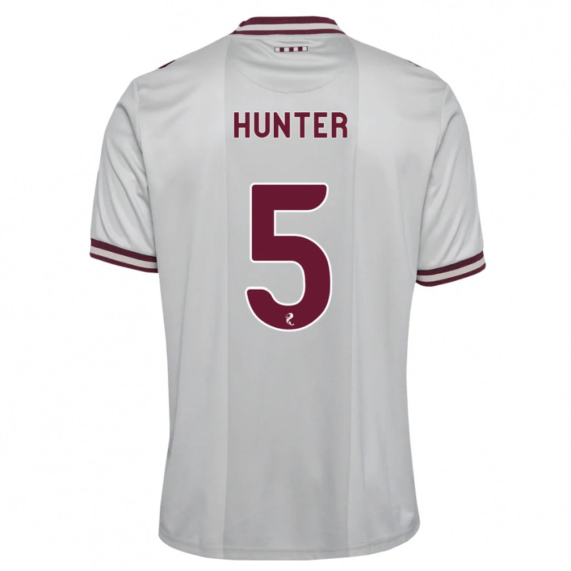 Danxen Dzieci Georgia Hunter #5 Biały Bordowy Wyjazdowa Koszulka 2026/27 Koszulki Klubowe