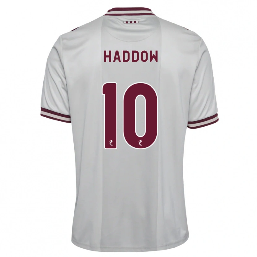Danxen Dzieci Aiden Haddow #10 Biały Bordowy Wyjazdowa Koszulka 2026/27 Koszulki Klubowe