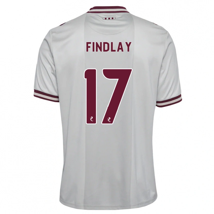 Danxen Dzieci Stuart Findlay #17 Biały Bordowy Wyjazdowa Koszulka 2026/27 Koszulki Klubowe