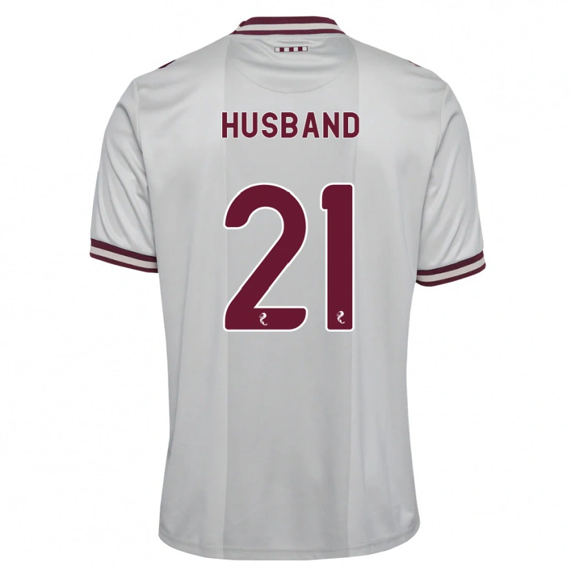 Danxen Dzieci Erin Husband #21 Biały Bordowy Wyjazdowa Koszulka 2026/27 Koszulki Klubowe