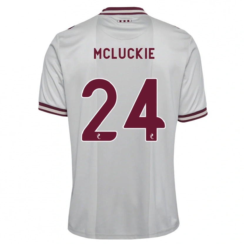 Danxen Dzieci Bobby Mcluckie #24 Biały Bordowy Wyjazdowa Koszulka 2026/27 Koszulki Klubowe