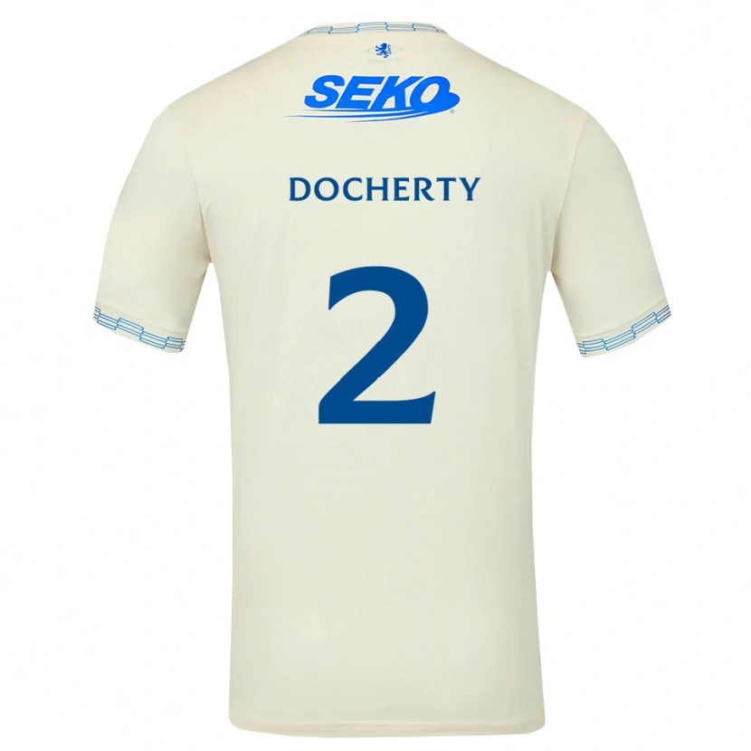 Danxen Dzieci Nicola Docherty #2 Jasny Błękitny Biały Wyjazdowa Koszulka 2026/27 Koszulki Klubowe