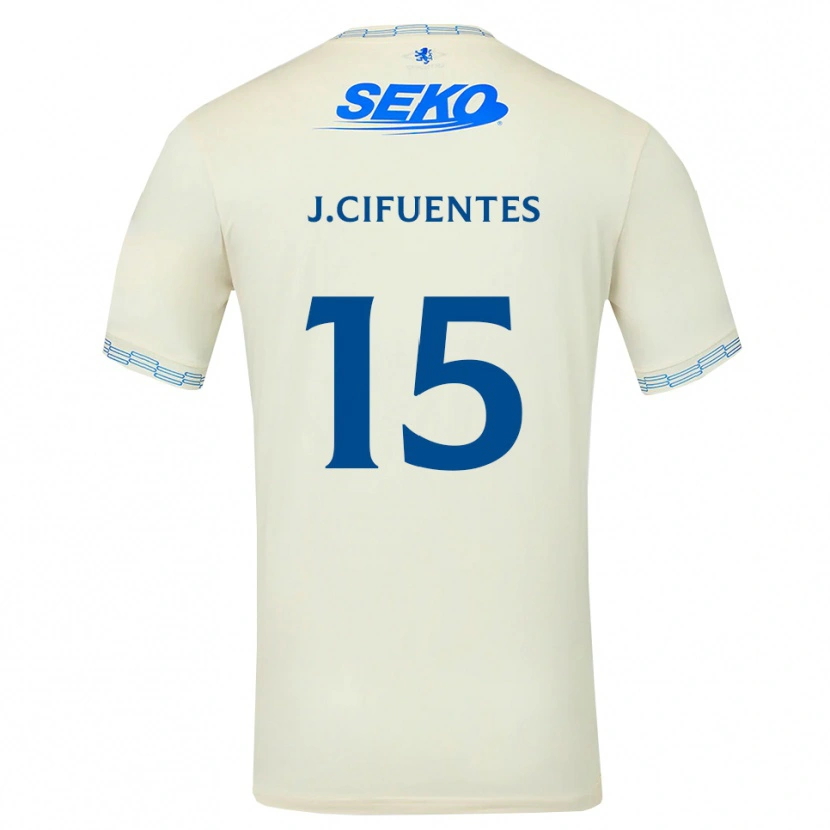 Danxen Dzieci José Cifuentes #15 Jasny Błękitny Biały Wyjazdowa Koszulka 2026/27 Koszulki Klubowe