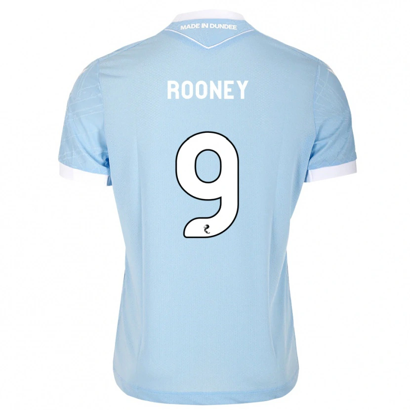 Danxen Dzieci Chris Rooney #9 Jasny Błękitny Biały Wyjazdowa Koszulka 2026/27 Koszulki Klubowe
