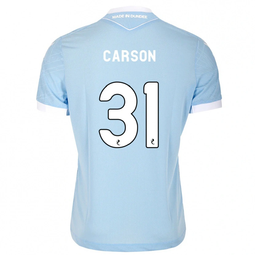Danxen Dzieci Trevor Carson #31 Jasny Błękitny Biały Wyjazdowa Koszulka 2026/27 Koszulki Klubowe
