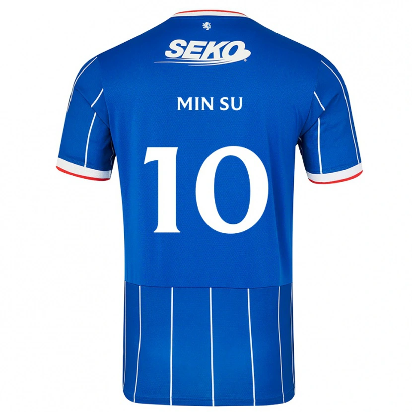 Danxen Dzieci Min-Su Kim #10 Czerwony Niebieski Biały Domowa Koszulka 2026/27 Koszulki Klubowe