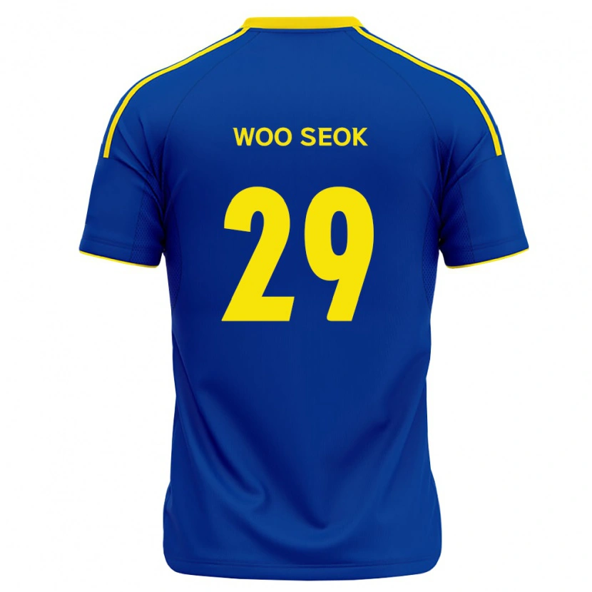 Danxen Męski Woo-Seok Jung #29 Królewski Niebieski Żółty Domowa Koszulka 2026/27 Koszulki Klubowe