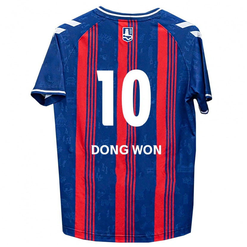 Danxen Męski Dong-Won Ji #10 Niebieski Czerwony Biały Domowa Koszulka 2026/27 Koszulki Klubowe