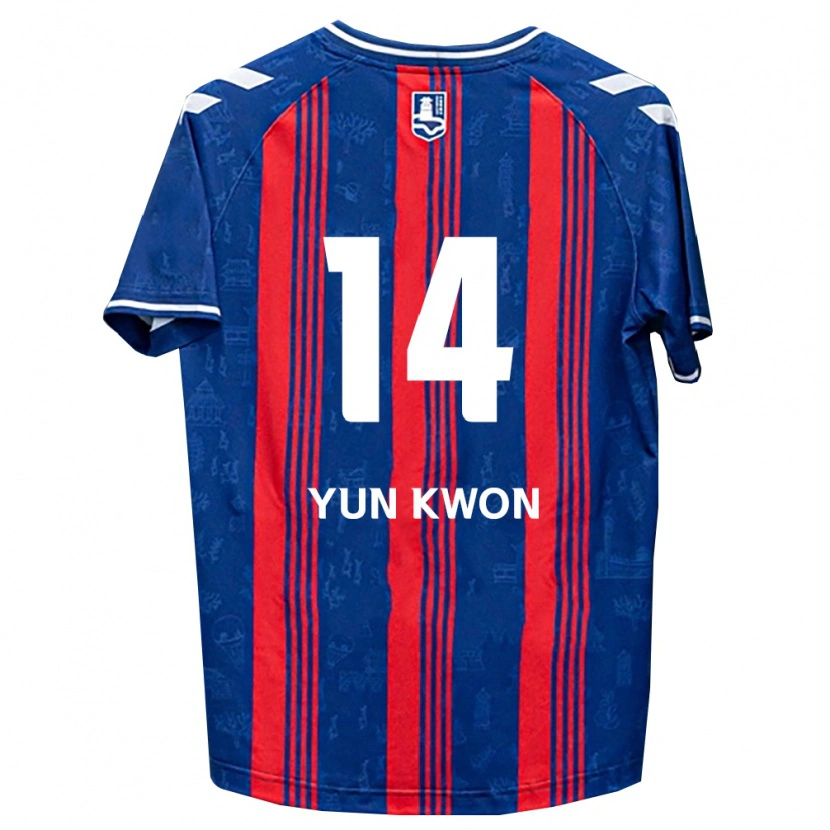 Danxen Męski Yun-Kwon Cho #14 Niebieski Czerwony Biały Domowa Koszulka 2026/27 Koszulki Klubowe
