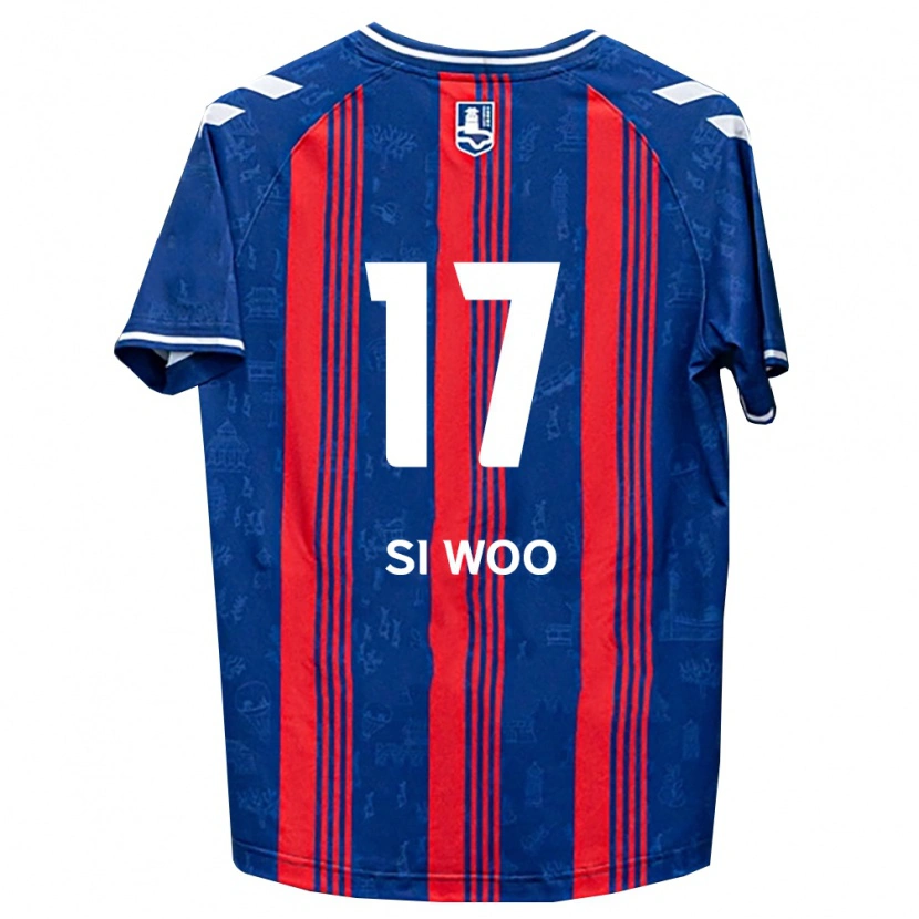 Danxen Męski Si-Woo Eom #17 Niebieski Czerwony Biały Domowa Koszulka 2026/27 Koszulki Klubowe