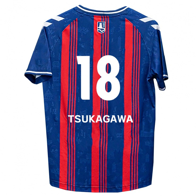 Danxen Męski Koki Tsukagawa #18 Niebieski Czerwony Biały Domowa Koszulka 2026/27 Koszulki Klubowe