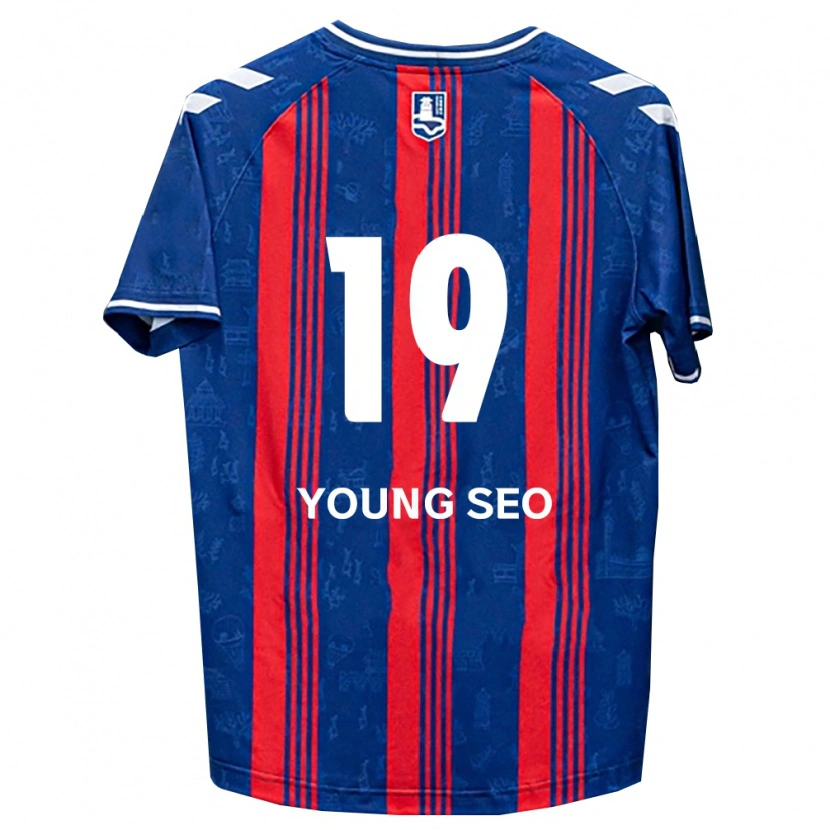 Danxen Męski Young-Seo Lee #19 Niebieski Czerwony Biały Domowa Koszulka 2026/27 Koszulki Klubowe