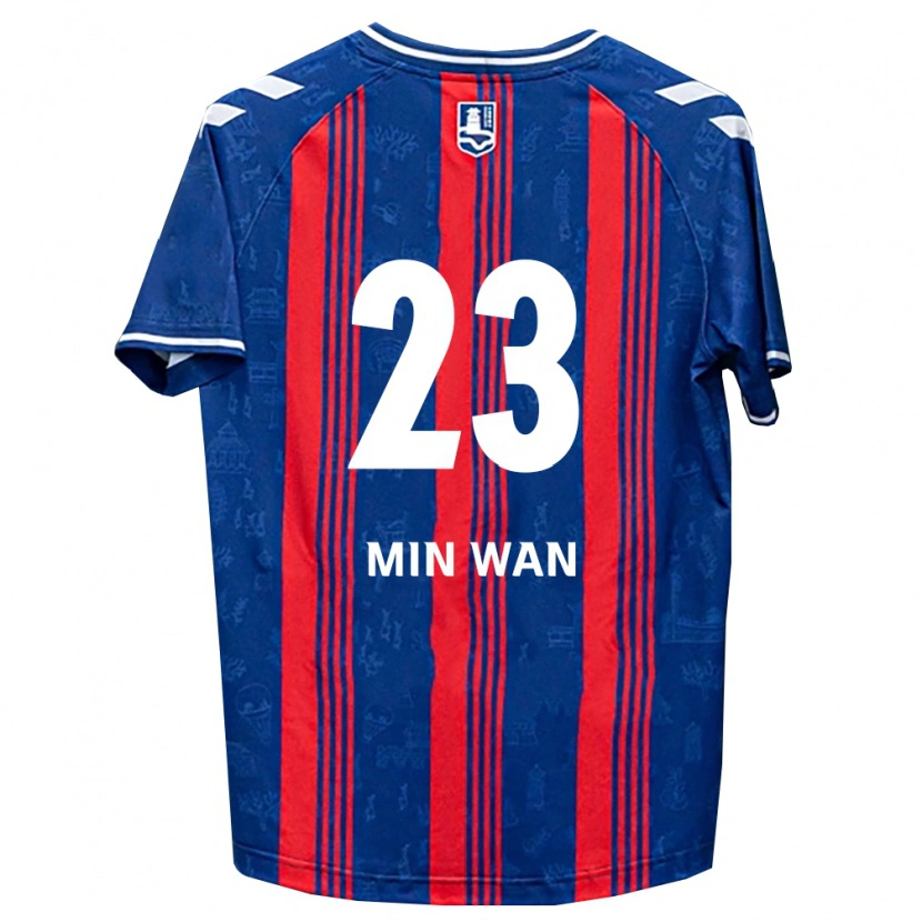 Danxen Męski Min-Wan Kang #23 Niebieski Czerwony Biały Domowa Koszulka 2026/27 Koszulki Klubowe