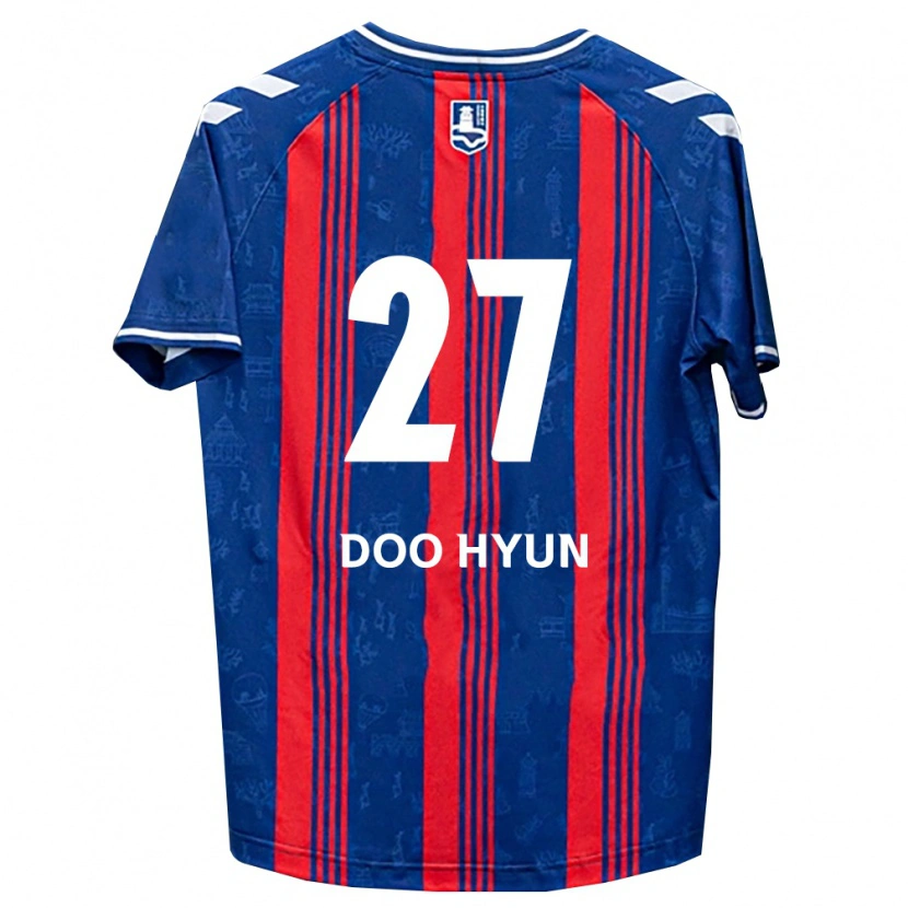 Danxen Męski Doo-Hyun Jung #27 Niebieski Czerwony Biały Domowa Koszulka 2026/27 Koszulki Klubowe