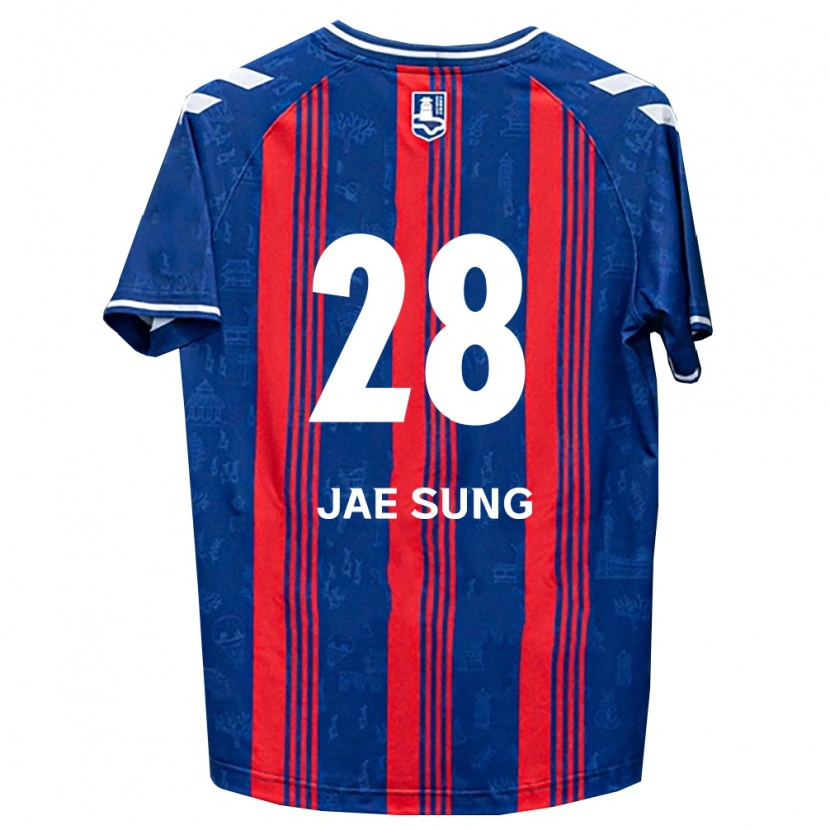 Danxen Męski Jae-Sung Kim #28 Niebieski Czerwony Biały Domowa Koszulka 2026/27 Koszulki Klubowe