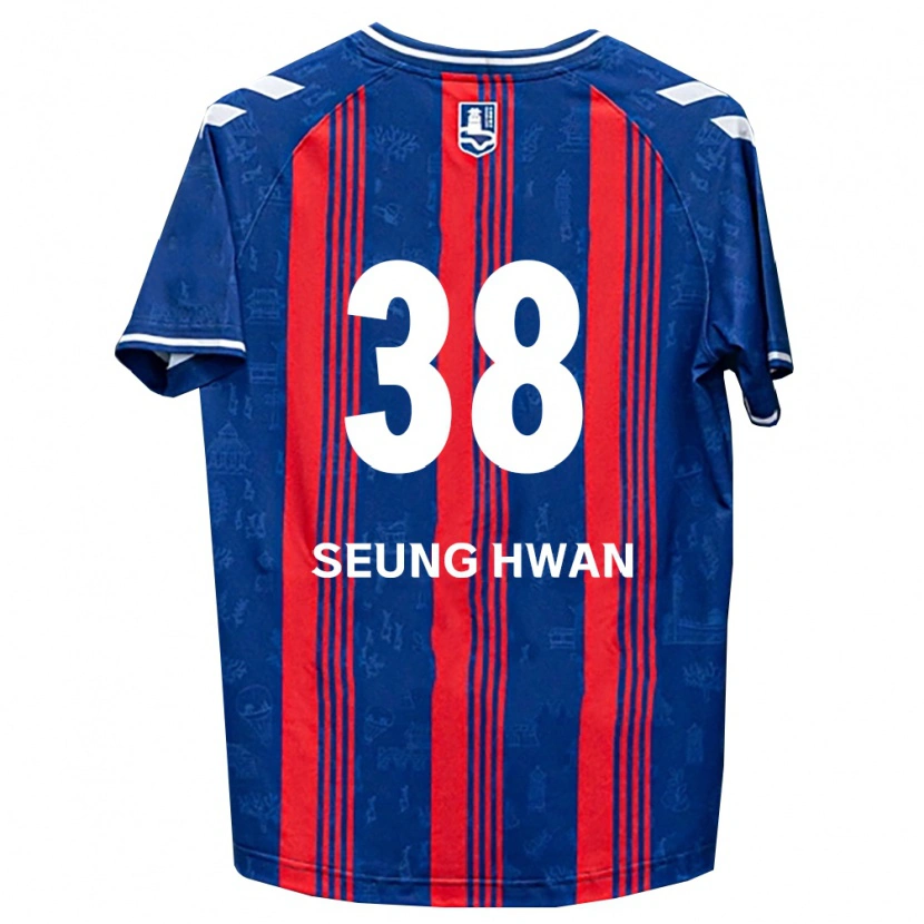 Danxen Męski Seung-Hwan Baek #38 Niebieski Czerwony Biały Domowa Koszulka 2026/27 Koszulki Klubowe