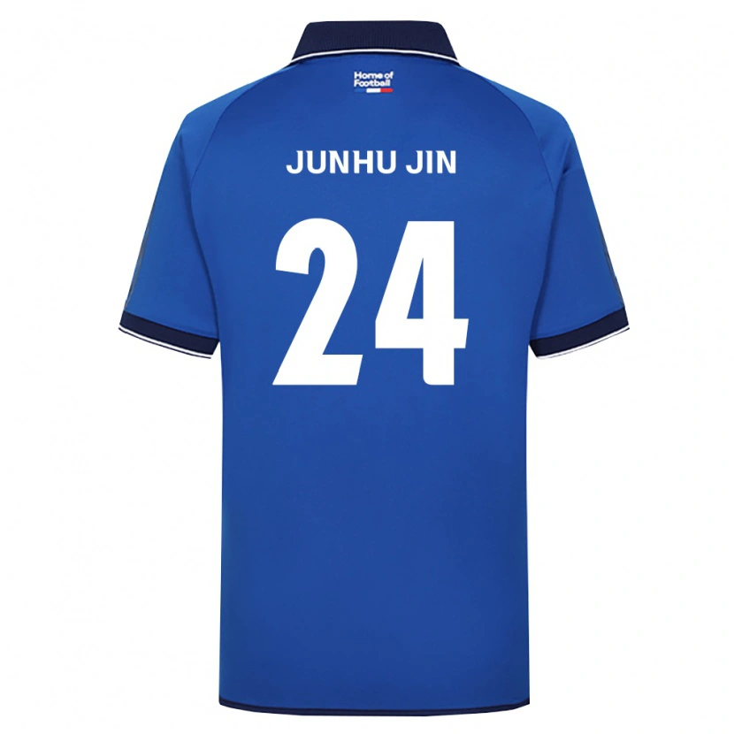 Danxen Męski Junhu Jin #24 Królewski Niebieski Biały Czerwony Domowa Koszulka 2026/27 Koszulki Klubowe
