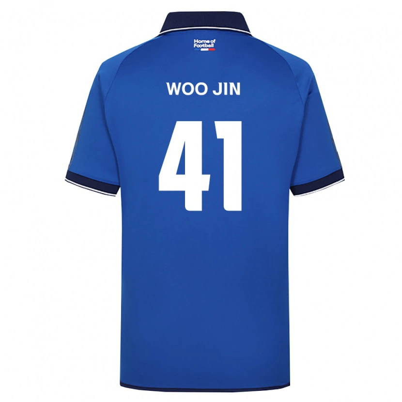 Danxen Męski Woo-Jin Kim #41 Królewski Niebieski Biały Czerwony Domowa Koszulka 2026/27 Koszulki Klubowe