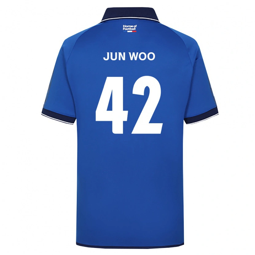 Danxen Męski Jun-Woo Lee #42 Królewski Niebieski Biały Czerwony Domowa Koszulka 2026/27 Koszulki Klubowe