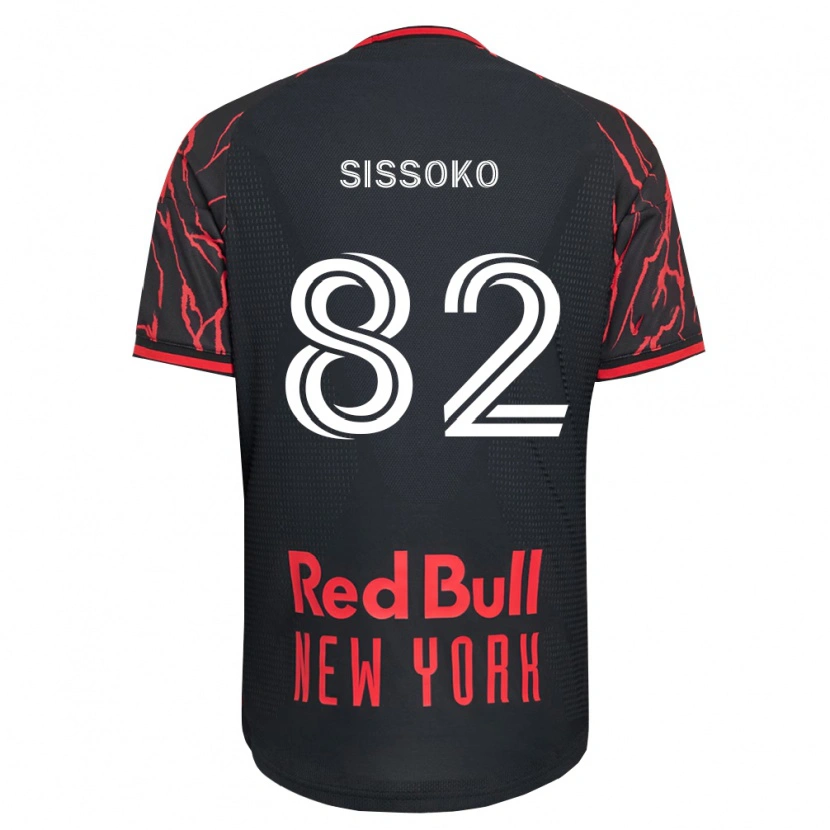 Danxen Męski Makan Sissoko #82 Czerwony Czarny Biały Domowa Koszulka 2026/27 Koszulki Klubowe