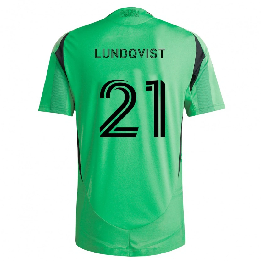 Danxen Męski Adam Lundqvist #21 Szmaragdowo Zielony Czarny Domowa Koszulka 2026/27 Koszulki Klubowe