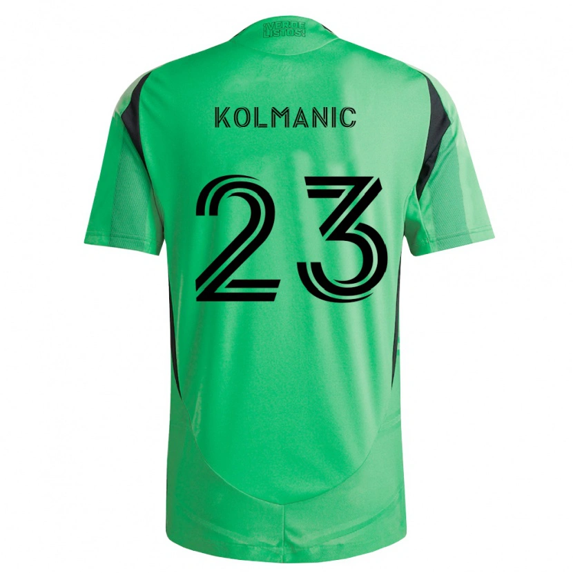 Danxen Męski Žan Kolmanič #23 Szmaragdowo Zielony Czarny Domowa Koszulka 2026/27 Koszulki Klubowe