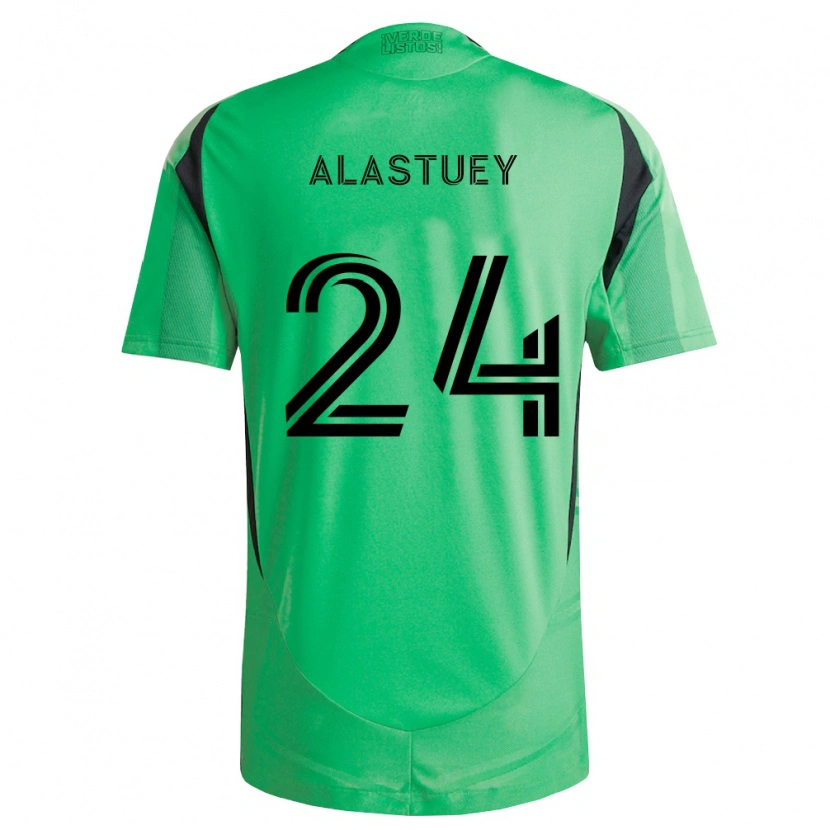 Danxen Męski Jorge Alastuey #24 Szmaragdowo Zielony Czarny Domowa Koszulka 2026/27 Koszulki Klubowe