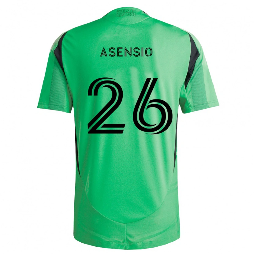 Danxen Męski Charlie Asensio #26 Szmaragdowo Zielony Czarny Domowa Koszulka 2026/27 Koszulki Klubowe