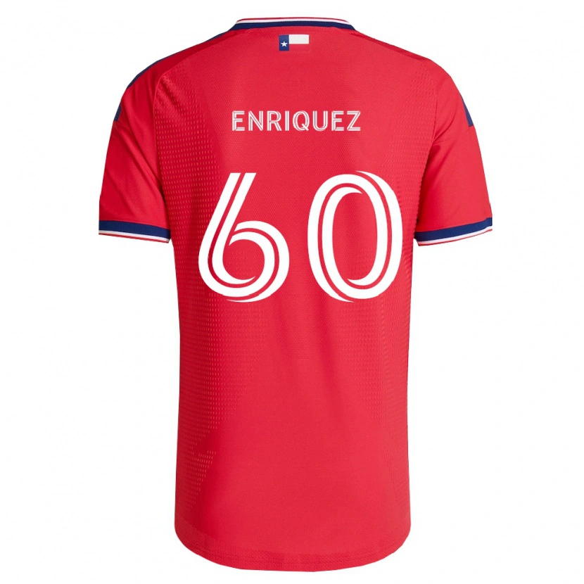 Danxen Męski Fabian Enriquez #60 Czerwony Niebieski Biały Domowa Koszulka 2026/27 Koszulki Klubowe