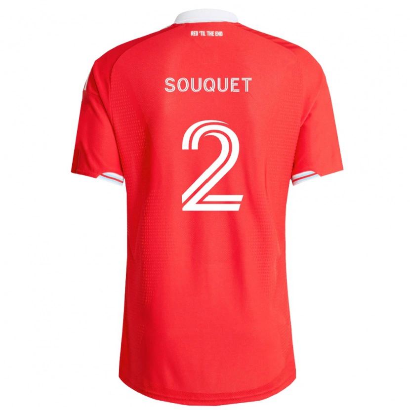 Danxen Męski Arnaud Souquet #2 Czerwony Głęboki Niebieski Biały Domowa Koszulka 2026/27 Koszulki Klubowe