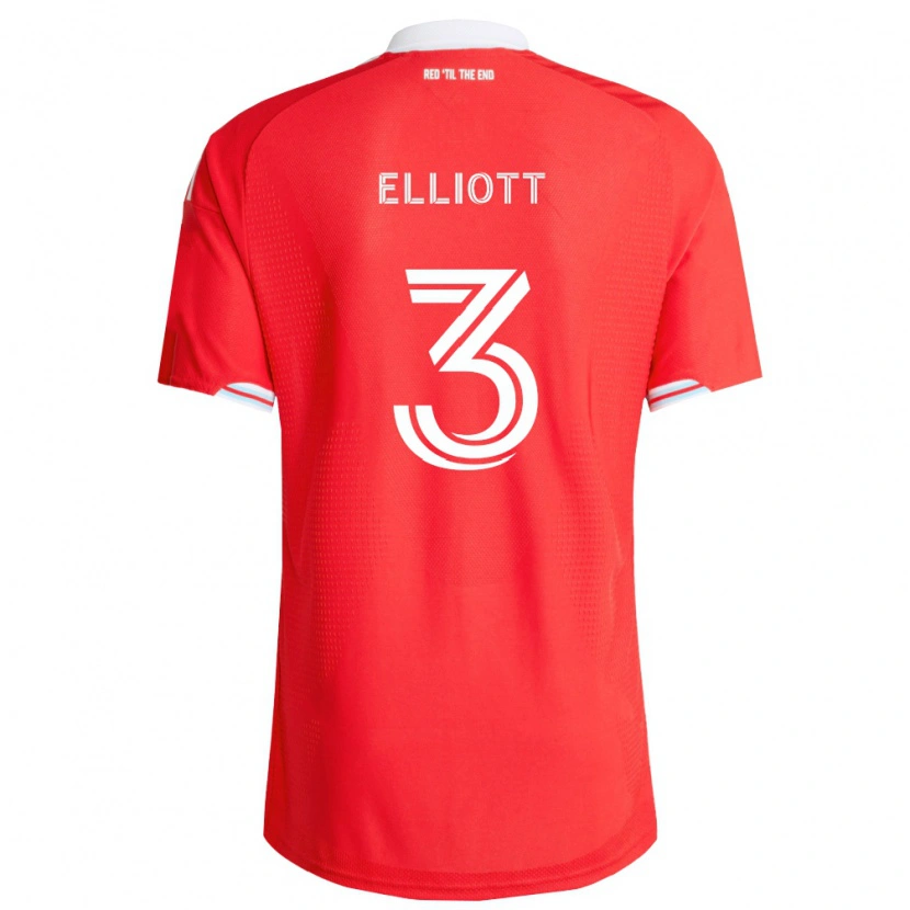 Danxen Męski Jack Elliott #3 Czerwony Głęboki Niebieski Biały Domowa Koszulka 2026/27 Koszulki Klubowe