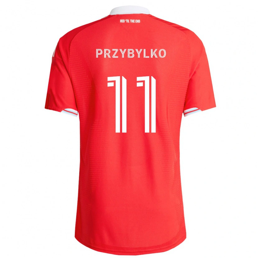 Danxen Męski Kacper Przybylko #11 Czerwony Głęboki Niebieski Biały Domowa Koszulka 2026/27 Koszulki Klubowe
