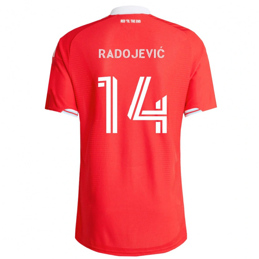 Danxen Męski Viktor Radojević #14 Czerwony Głęboki Niebieski Biały Domowa Koszulka 2026/27 Koszulki Klubowe