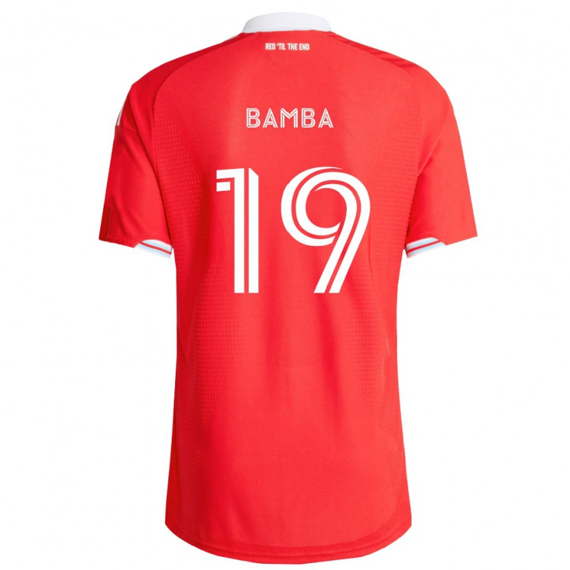 Danxen Męski Jonathan Bamba #19 Czerwony Głęboki Niebieski Biały Domowa Koszulka 2026/27 Koszulki Klubowe