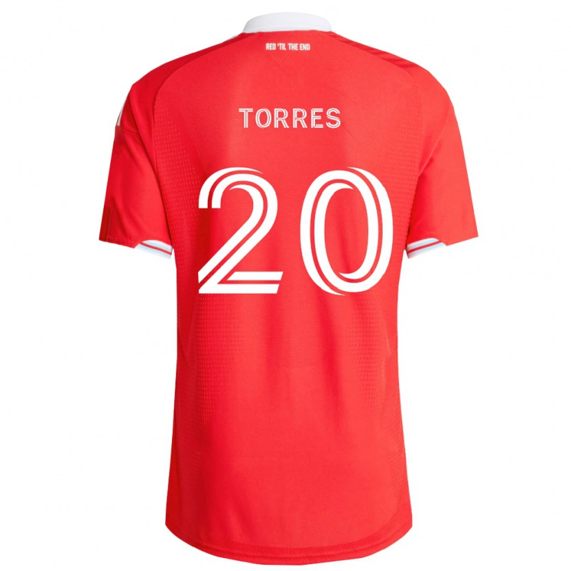 Danxen Męski Jairo Torres #20 Czerwony Głęboki Niebieski Biały Domowa Koszulka 2026/27 Koszulki Klubowe