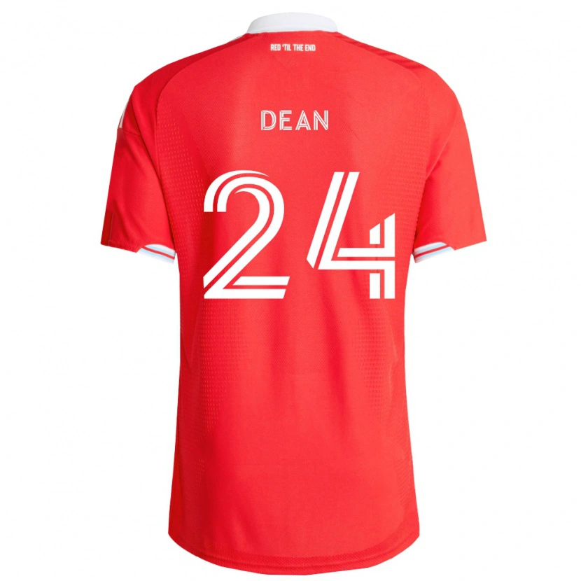 Danxen Męski Jonathan Dean #24 Czerwony Głęboki Niebieski Biały Domowa Koszulka 2026/27 Koszulki Klubowe